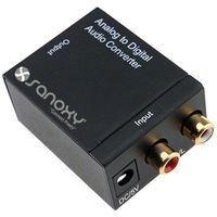 SANOXY Analog to Digital Audio Converter Adapter for audio switching/ Converts Analog Stereo Audio signal from R/L input to Coaxial and Toslink