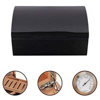 Humidors Italian Cigar Box Moisturizing Box Double Cedar Wood Cigar Alcoholized Cigar Moisturizing Box High-Grade Smoking Set Professional Cigar Smoking Box (Color : Black, Size : 382618cm)