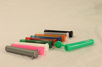 5 Pack Mixed Colors Beamer 98mm Airtight Waterproof Odor Proof Storage Container Tubes Doobie Medical Rx Vial Mixed Colors for Cigarettes, Cigars, Cones, Blunts, Spices and More