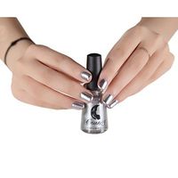 Nail Art Polish,Putars Sexy Mirror Nail Polish Plating Silver Paste Metal Color Stainless Steel 6ml (Silver)