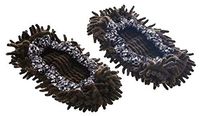 Black Temptation Chenille Mop Slippers Mops Shoes Detachable Clean Shoe Cover [Dark Green]