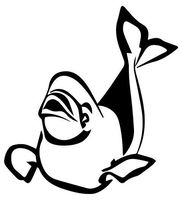 Beluga Whale Pet Animal - Sticker Graphic - Auto, Wall, Laptop, Cell, Truck Sticker for Windows, Cars, Trucks