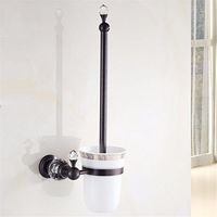 LINA bathroom accessories LAONA Black 古 crystal continental Antique Bathroom Wall in a bath towel rack towel bar, Toilet brush