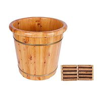 Footbath，Solid Wood Foot Soaking Barrel Bucket，Cypress Wood Foot Bucket，Foot Spa Wooden Tub，Foot-Soaking Barrel，Foot Bath Tub，Foot Tub (Color : D)