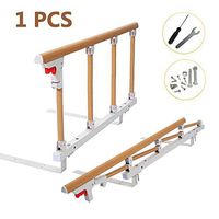 Bed Rails for Elderly Adults Grab Bar Bed Hand Rails Assist Rail Handle Fold Down Medical Hospital Sides Rails Guard Home Care Handicap Safety Assistance Devices (18 inch H)