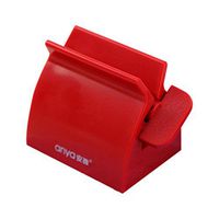 Amaping Plastic Rolling Toothpaste Tube Easy Squeezer Dispenser Holder Sucker Wringer Tool (Red)