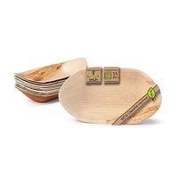 Naturally Chic Palm Leaf Compostable Trays | 8” Biodegradable Disposable Eco Friendly Serving Trays for Weddings, Parties, BBQs, Events (25 Pack)