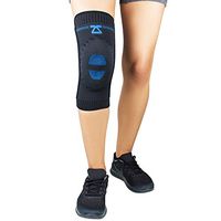 Zensah Elite Knee Compression Sleeve with Patella Gel Pad - Targeted Knee Support for Protection and Pain Relief – Knee Support for Running, Sports, Workout, Gym - Knee Brace (Black, Medium)