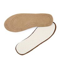 HEALLILY Cowhide Insoles Shock Absorption Insole Cushions Foot Massaging Pads for Sports Gym Size S