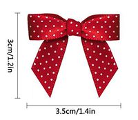 Pre-Tied Satin Gift Bows Red (Pack of 50)