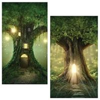 Decorative Matches, (Set of 3 Match Boxes) Long Wooden Matches,Strike Strip on Side of Box- Colored Match Tips- Candle and Fireplace Wooden Matches 4.375" x 2.35" x .75" (Treehouse)