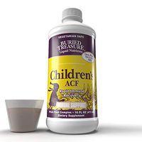 Buried Treasure Childrens ACF Rapid Immune Recovery, Immune Booster Supplement for Kids, Liquid Herbal Immunity Formula w/Vitamin C Elderberry Enchinacea Zinc, Cherry Flavor, 16oz w/Dose Cup