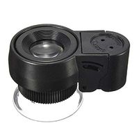 LHQ-HQ Glass with Light Portable Magnifier 45 Times with LED Light Counterfeit Light Microscope with Holster Magnifier 2X 4X 25x Lightweight Handheld Glass