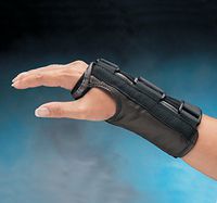 North Coast Medical Liberty Leather D-Ring Wrist Splint, Size: M, Left