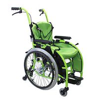 Wheelchairs Wheelchair Children's Trolley Manual Wheelchair Disabled Scooter Folding Portable Wheelchair Can Bear 100 kg (Color : Green, Size : 759448cm)