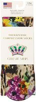 Celeste Stein Therapeutic Compression Socks, Leopard Flowers, 8-15 mmHg, Mild