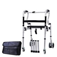 ZHPRZD Disabled Walker Multi-Function Walker Assisted Walking Stick Four-Legged Stool for The Elderly Walking Four-Foot Walker (Color : B)