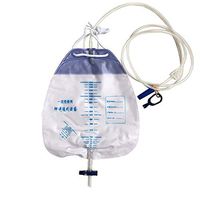 HNYG Urinary Drainage Bag with Anti-Reflux Chamber 1500ML, Portable Single-use Drainage Case
