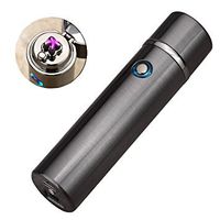 Revolutionary Flameless Plasma Beam Lighter - Rechargeable - Windproof - Splashproof - Redesigned - Pipes - Bowls - Cigars - Butane/Chemical Free (Gunmetal)