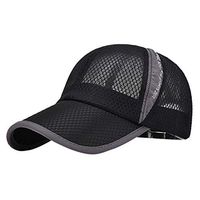 Meidexian888 Outdoor Breathable Mesh Cap,Unisex Breathable Quick Dry Mesh Baseball Cap Sun Hat (Black)