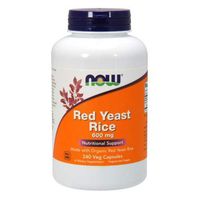 NOW Foods - Red Yeast Rice Nutritional Support 600 mg. - 240 Vegetarian Capsules ( Multi-Pack)