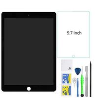 FixCracked Replacement LCD Screen and Glass Touch Digitizer + Screen Protector for ipad 6 2018 with Professional Tool Kit（Black）
