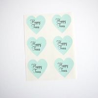 Happy Tears Stickers by Once Upon Supplies, Seals and Labels for Tissues, Wedding Favors, 1.5 Inches x 1.5 Inches, Mint Green, 48 Stickers
