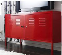 Ikea Red Cabinet Stand Multi-use Lockable