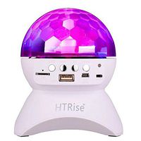 Disco Ball Home Party Light Speaker, Kid DJ Stage Lighting with Wireless Bluetooth Speaker (3rd White)