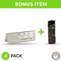 OCB Rolling Papers - X-Pert 1 1/4 (3) with LED Lighter