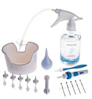 Ear Wax Removal Kit & Electric Ear Wax Vacuum Cleaner - Complete Earwax Removal Tool - Ear Cleaner Irrigation kit Includes: Q-Grips Ear Spiral Swab, 10 Disposable Tips, 5pcs Curettes and Syringe Bulb