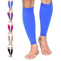 TOFLY Calf Compression Sleeve for Men & Women, 1 Pair, Footless Compression Socks 20-30mmHg for Leg Support, Shin Splint, Pain Relief, Swelling, Varicose Veins, Maternity, Nursing, Travel, Blue XL