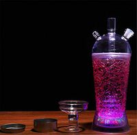 XZYP Arabian Modern Hookah with LED Lights, Acrylic Hookah Finished Set Hookah Shisha Smoke Series,Red