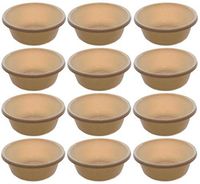 YBM HOME Round Plastic Wash Basin 1147 (12, Beige with Dots)