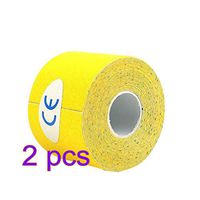 HEALLILY Kinesiology Tape Therapeutic Sports Athletic Tape for Knees Shoulders Muscle Support 500x2.5cm 10Pcs (Yellow)