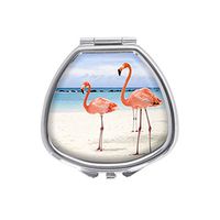 Luxcase Beach Flamingos Custom Sector Silver Pill Box Pocket Medicine Tablet Holder Pill Decorative Case Wallet