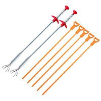 OUNONA 7 Pack Drain Snake,Hair Sink and Drain Clog Cleaning Relief Remover tool, Barbed Gripper Sink Dredge Pipeline Hook Cleaner