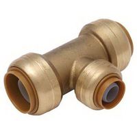 SharkBite U412LFA Plumbing Fitting, 3/4 inch x 3/4 inch x 1/2 inch, Brass