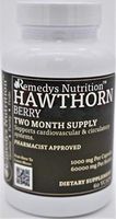 Hawthorne Berry Remedy's Nutrition MEGA Strength 1,000 mg per Capsule/60,000 mg per Bottle Vegan VCaps