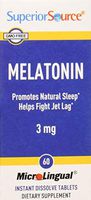 Superior Source Melatonin with Camomile Nutritional Supplements, 3mg,  60 Count