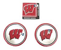 Wisconsin Badgers Party Bundle 9" Plates (16) Napkins (20)