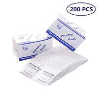 200pcs Alcohol Prep Pads, 2-Ply Alcohol Prep Pads Wet Wipes, Individually-Wrapped Sterilization Cleaning Pads