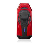 Colibri Boss Triple-Jet Flame Lighter With Fold-Out Cigar Cutter Red & Black