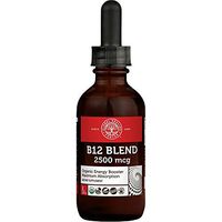 Global Healing Center Vegansafe B12, 2500 mcg Organic Sublingual Liquid Vitamin B12 Drops | 2-in-1 Methylcobalamin & Adenosylcobalamin Blend for Energy, Mood, and Heart Health, 60-Day Supply (2 Fl Oz)
