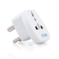 Travel Adapter Plug for India, Universal Plug Grounded Adapter Converter for Southeast Asian Countries, 1 Pack by SYCON