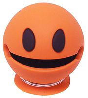 Rock-Man Portable Wireless Bluetooth Mini Happy Face Speaker with Key Ring, Suction Cup, Pen Holder Built-in Micphone Hand-Free for iPhone/iPod/iPad/Android Phones/Tablet- (Orange)