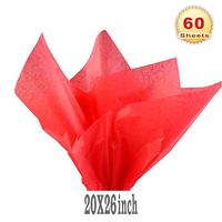 PMLAND Premium Quality Gift Wrap Tissue Paper - Red - 20 Inches x 26 Inches 60 Sheets