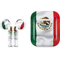 Skinit Decal Audio Skin for Apple AirPods with Wireless Charging Case - Officially Licensed Skinit Originally Designed Mexico Flag Design