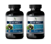 Energy Booster Pills for Women - Black MACA 1000MG - Boost Performance and Drive - maca Extract Capsules - 2 Bottles 180 Vegetable Capsules