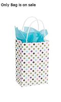 Small Paper Shopping Bag in Playful Polkadot 5¼ x 3¼ x 8¾ Inches - Pack of 25